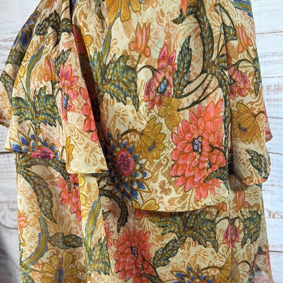 Show Me Your MuMu Multicolor Floral Off-Shoulder Blouse‎ - Picture 5 of 9